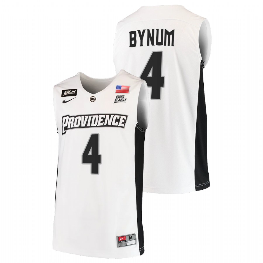 men providence friars jared bynum 2021 22 blm college basketball white jersey