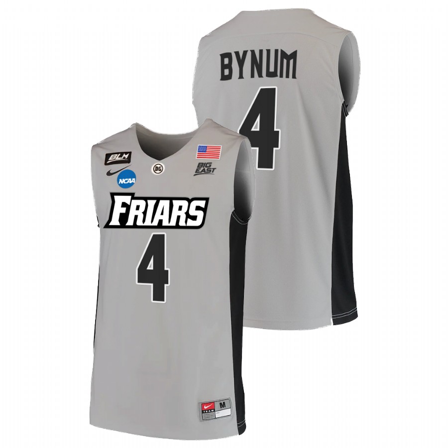 men providence friars jared bynum blm basketball 2022 ncaa march madness grey jersey