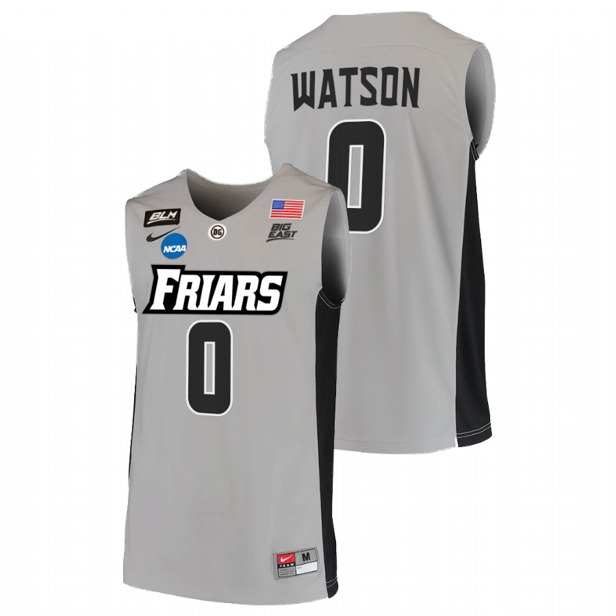 men providence friars nate watson blm basketball 2022 ncaa march madness grey jersey