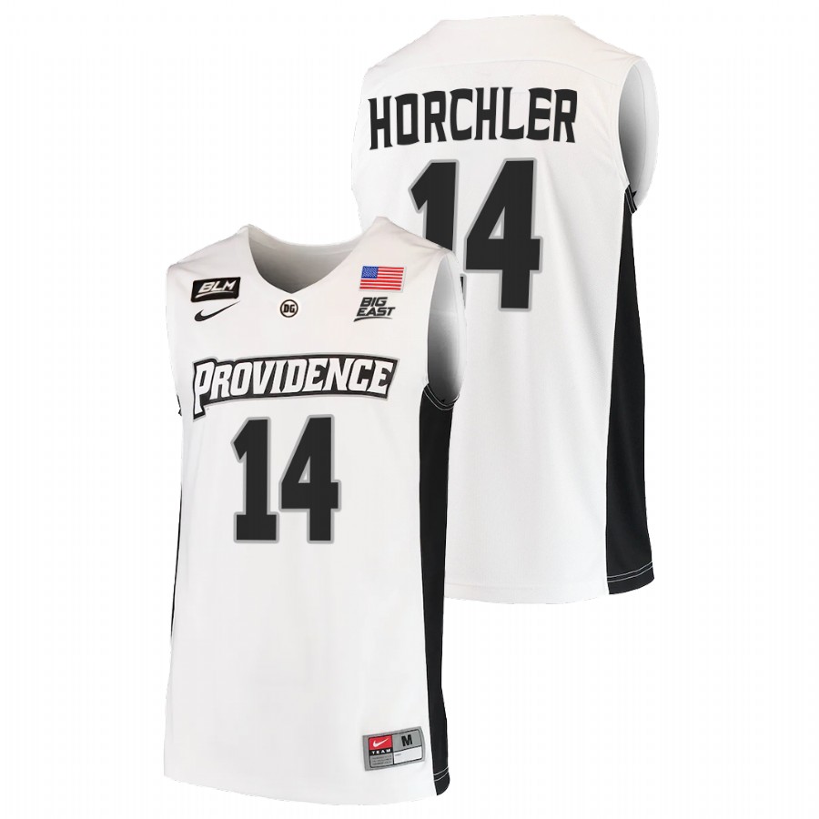 men providence friars noah horchler 2021 22 blm college basketball white jersey