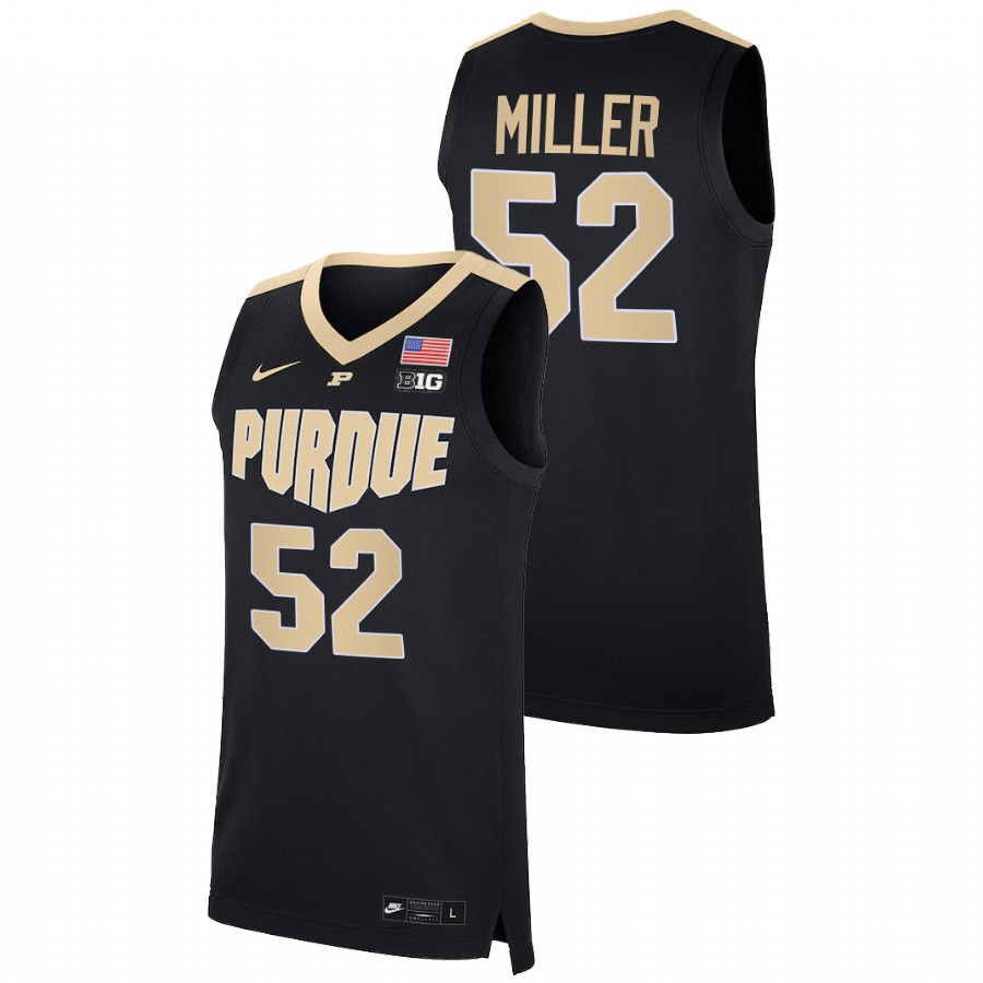 men purdue boilermakers brad miller nba alumni college basketball black jersey