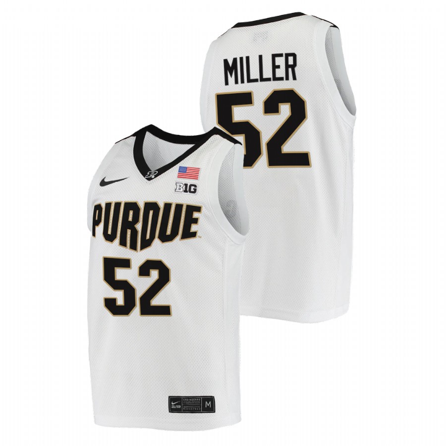 men purdue boilermakers brad miller nba alumni college basketball white jersey