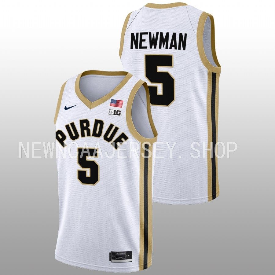 men purdue boilermakers brandon newman 2022 23 college basketball white jersey