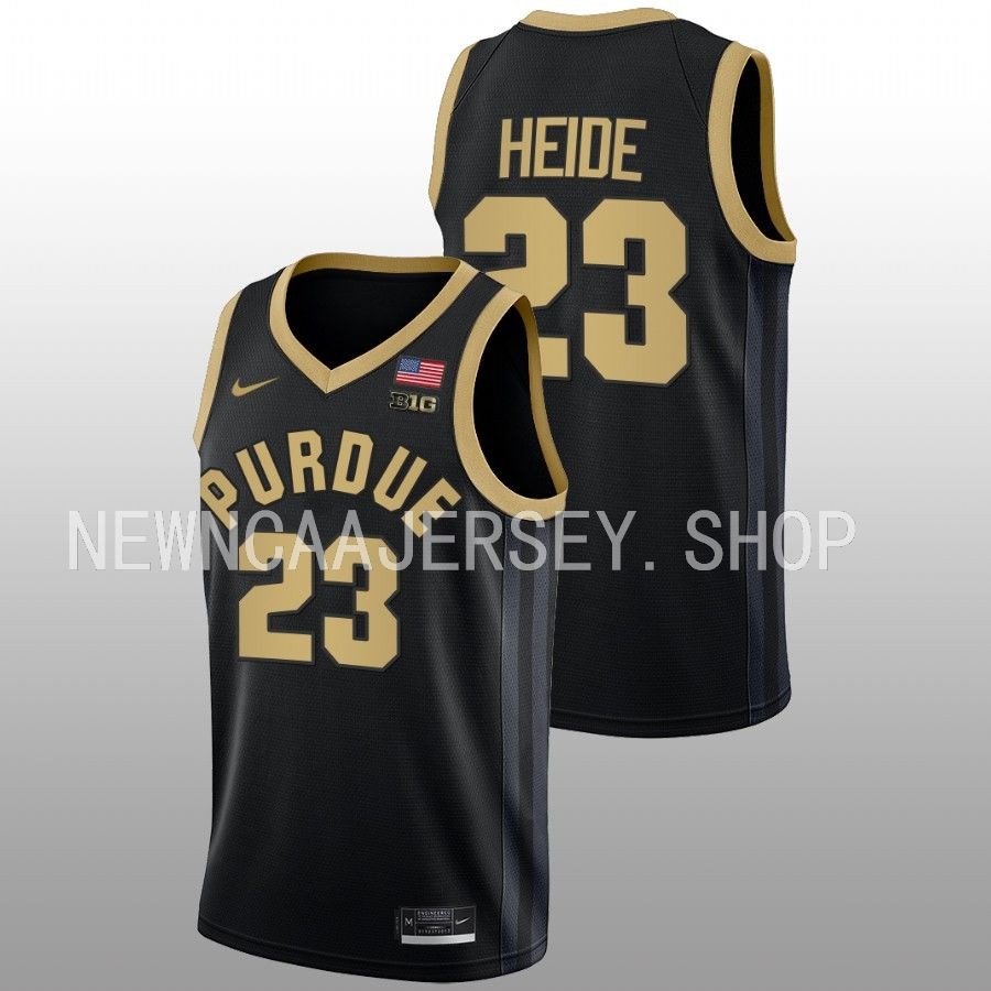 men purdue boilermakers cam heide 2022 23 college basketball black jersey