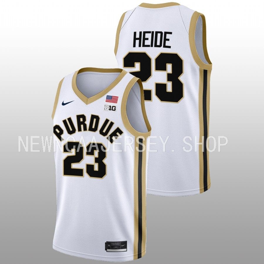 men purdue boilermakers cam heide 2022 23 college basketball white jersey