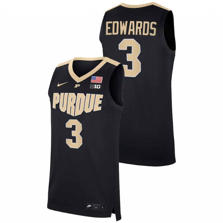 men purdue boilermakers carsen edwards nba alumni college basketball black jersey