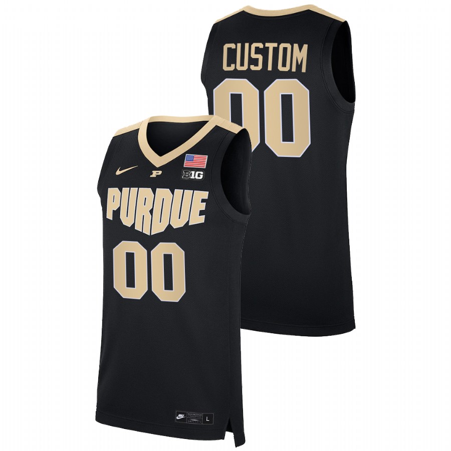 men purdue boilermakers custom 2021 22 nba alumni college basketball black jersey