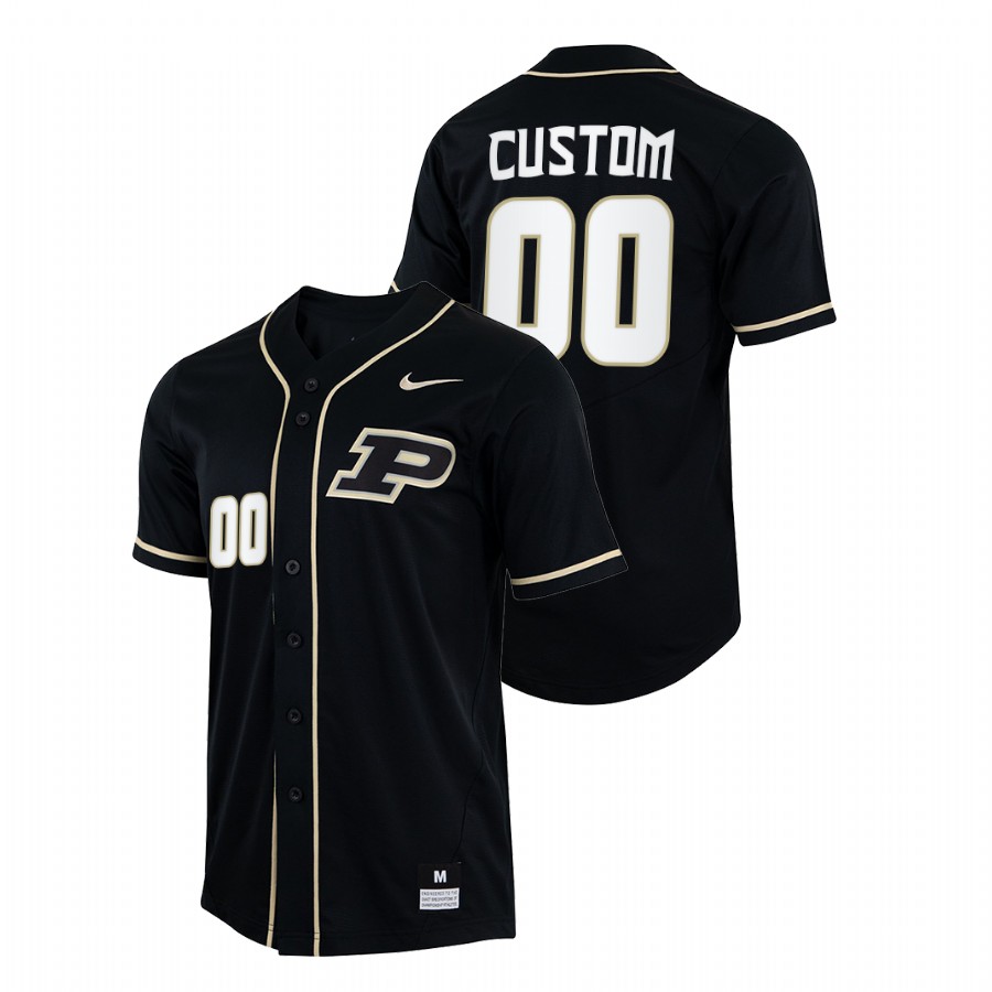 men purdue boilermakers custom black college baseball jersey