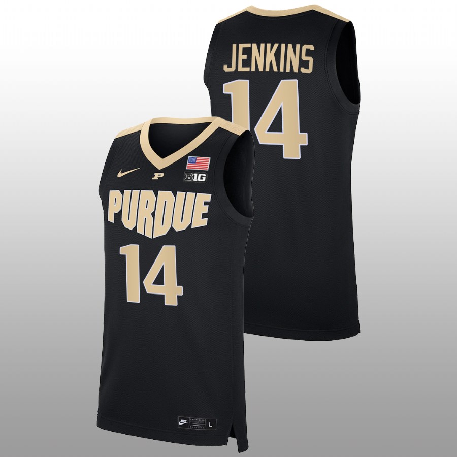 men purdue boilermakers david jenkins 2022 college basketball black jersey