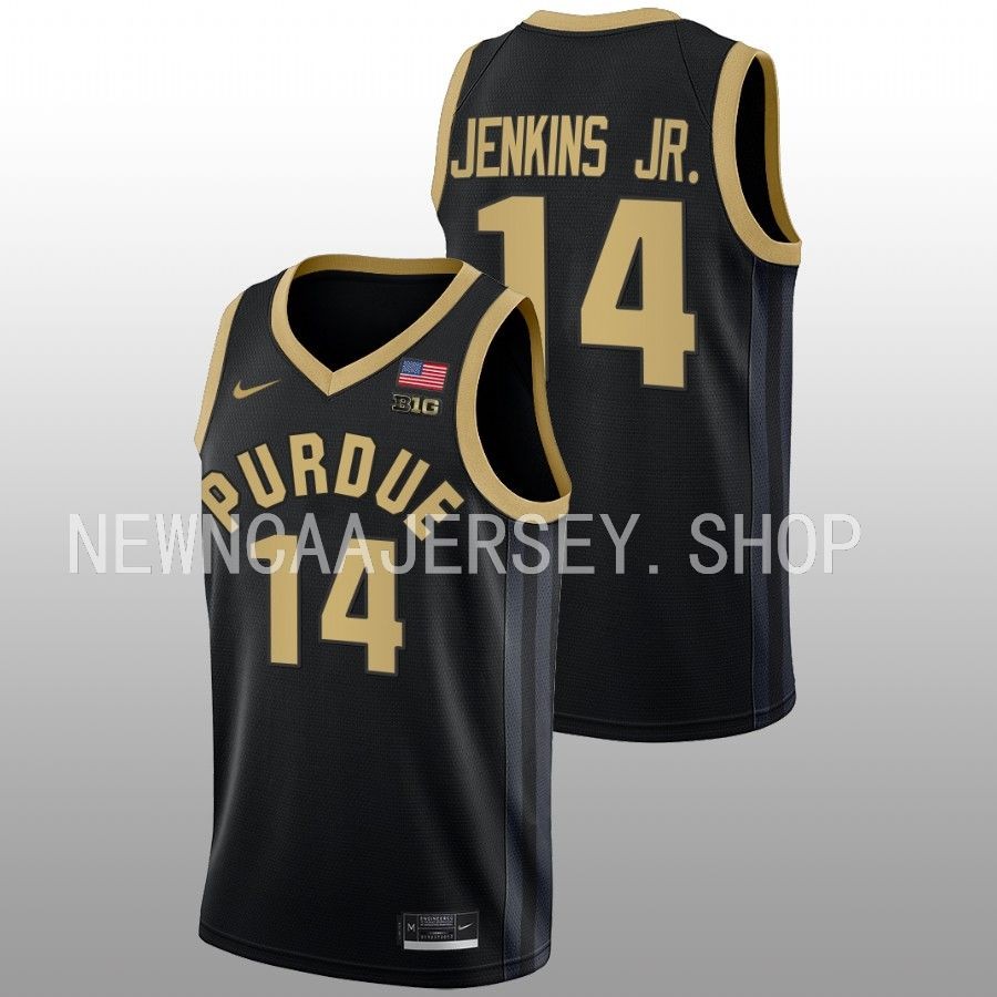 men purdue boilermakers david jenkins jr. 2022 23 college basketball black jersey