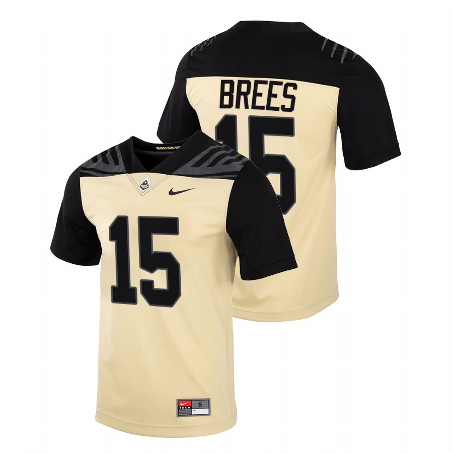 men purdue boilermakers drew brees vapor untouchable college football gold jersey