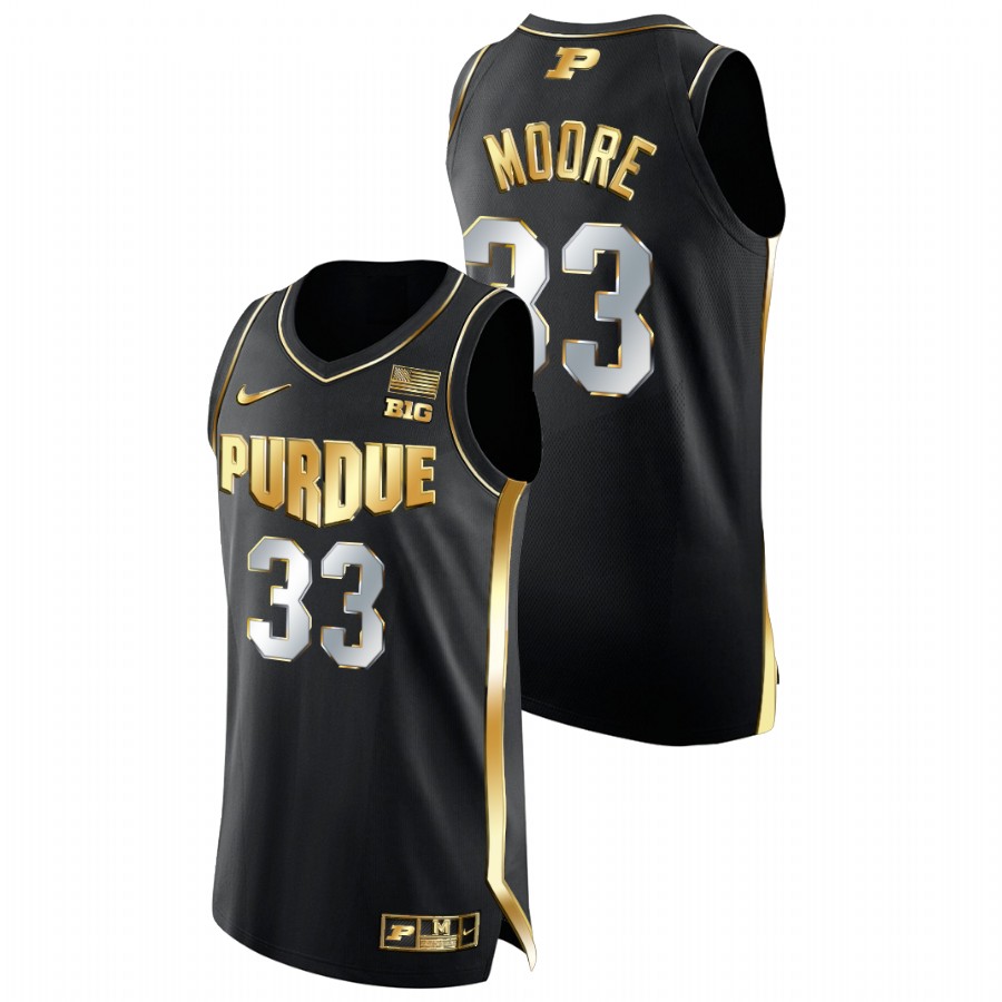 men purdue boilermakers e'twaun moore authentic basketball golden edition black jersey