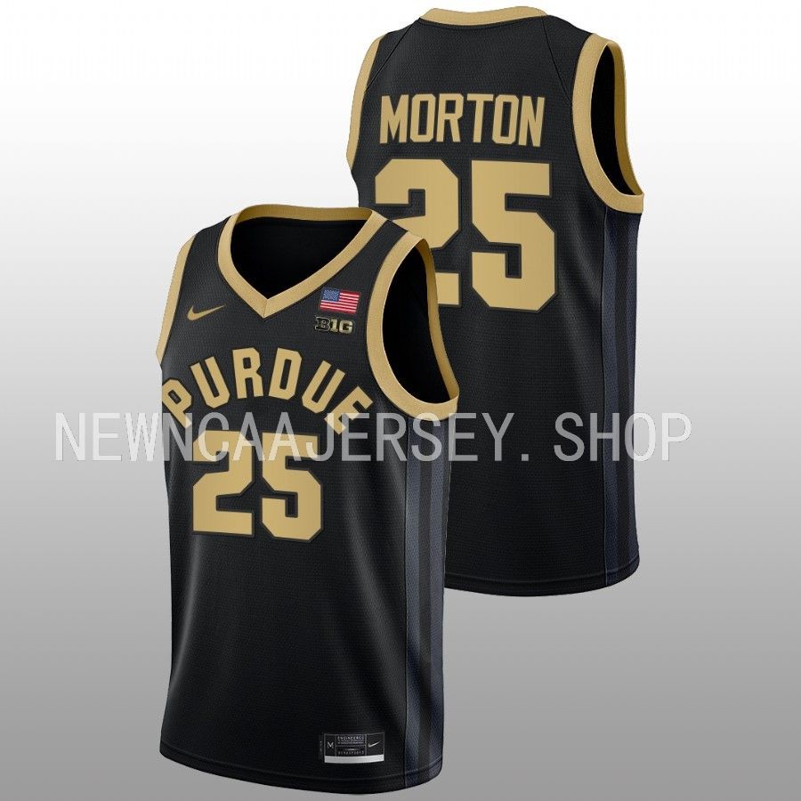 men purdue boilermakers ethan morton 2022 23 college basketball black jersey