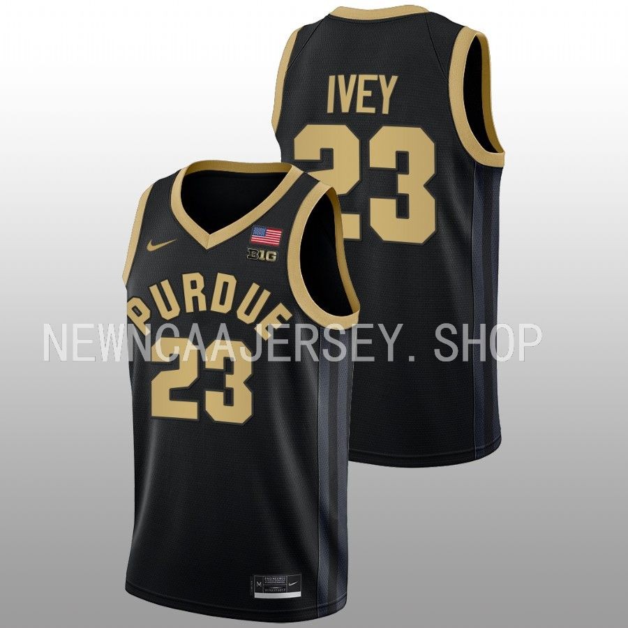 men purdue boilermakers jaden ivey 2022 23 college basketball black jersey