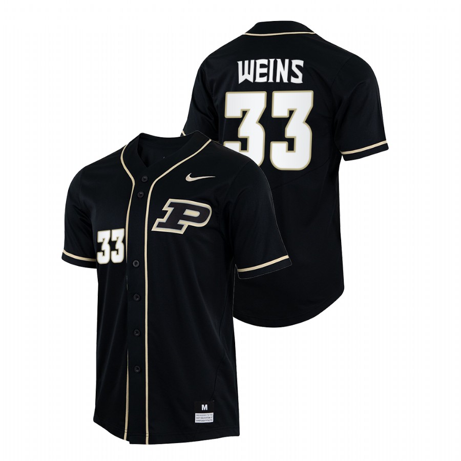 men purdue boilermakers landon weins black college baseball jersey