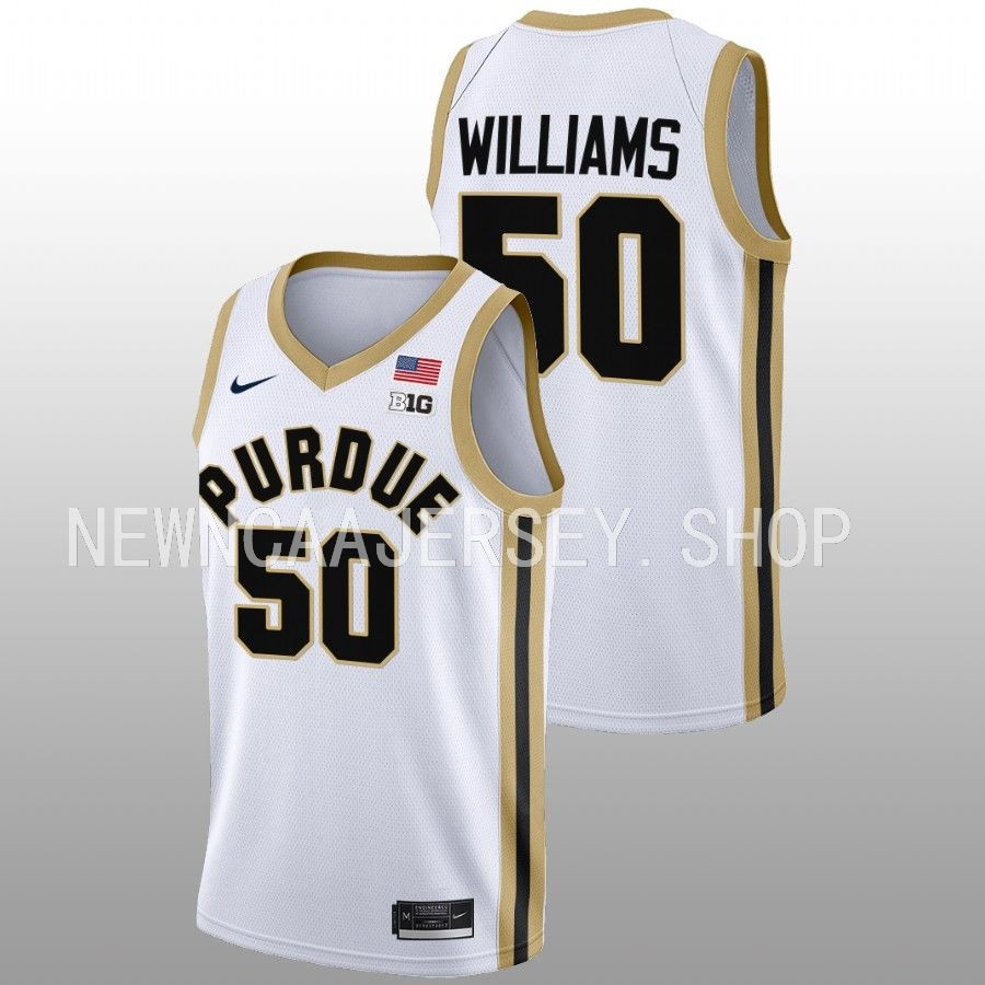 men purdue boilermakers trevion williams 2022 23 college basketball white jersey