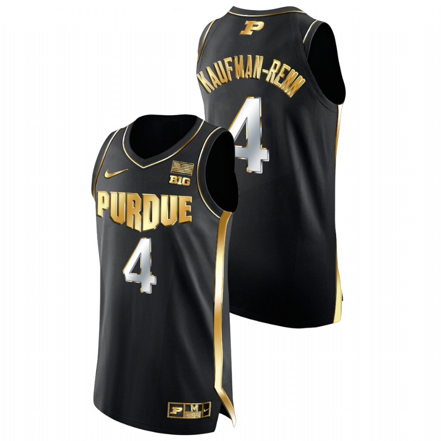 men purdue boilermakers trey kaufman renn 2021 22 authentic basketball golden edition black jersey