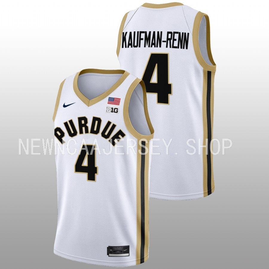men purdue boilermakers trey kaufman renn 2022 23 college basketball white jersey