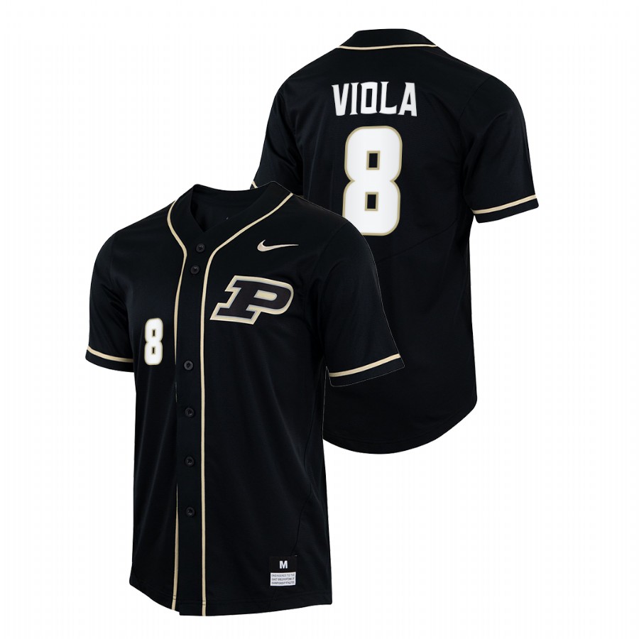 men purdue boilermakers troy viola black college baseball jersey