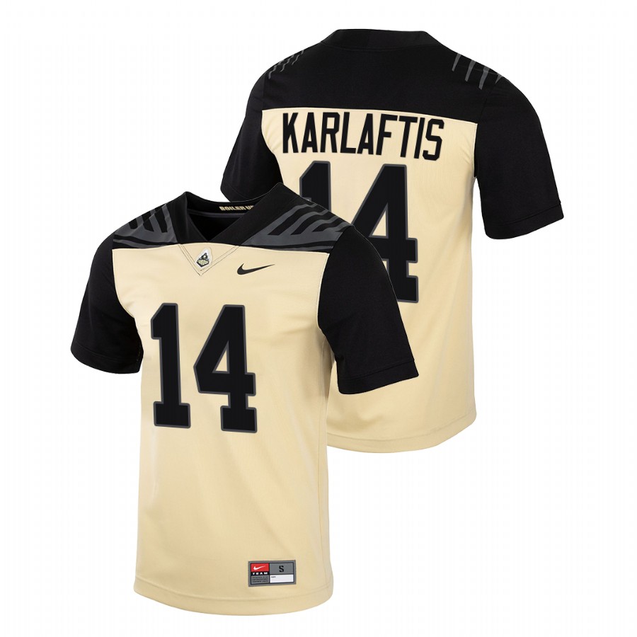 men purdue boilermakers yanni karlaftis vapor untouchable college football gold jersey