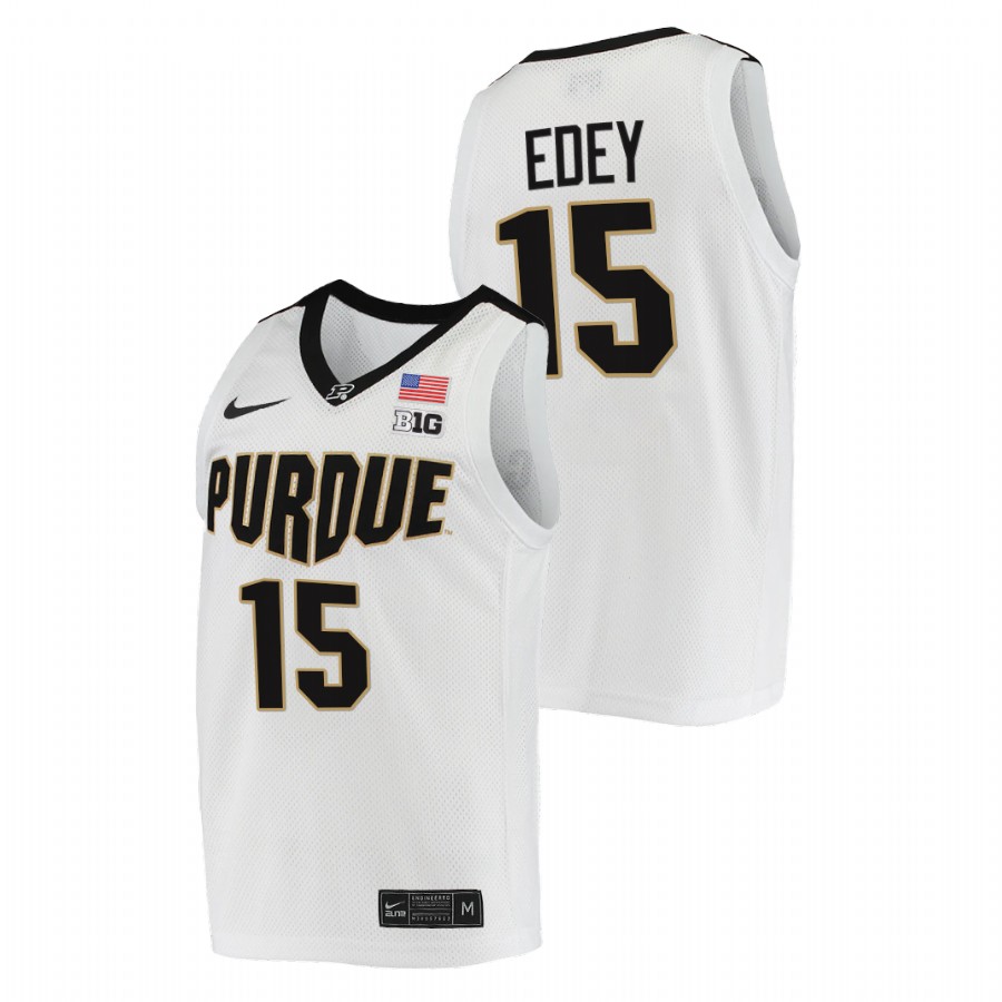 men purdue boilermakers zach edey 2021 22 replica college basketball white jersey