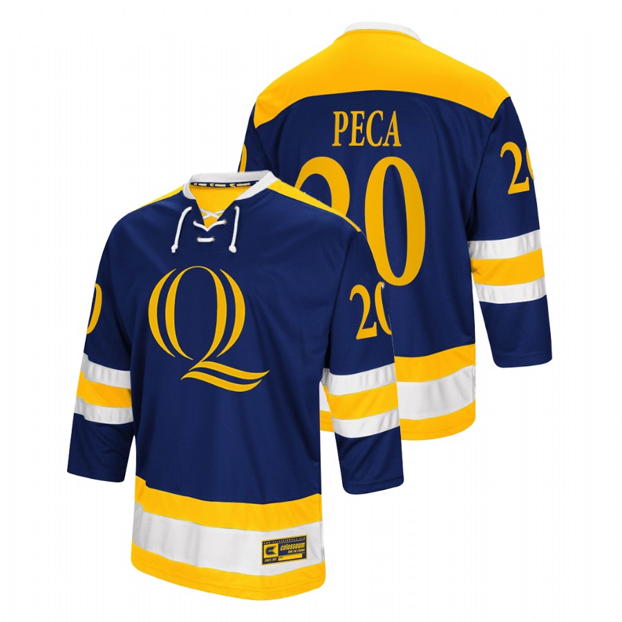 men quinnipiac bobcats matthew peca navy college hockey alumni jersey