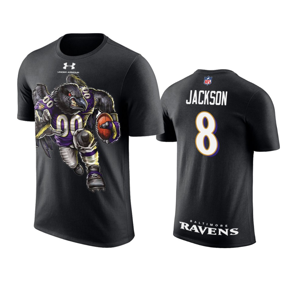 men ravens lamar jackson black cartoon and comic t shirt