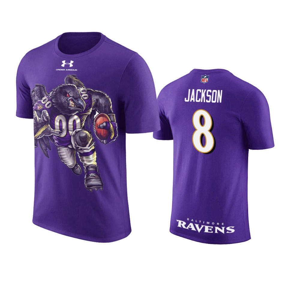 men ravens lamar jackson purple cartoon and comic t shirt