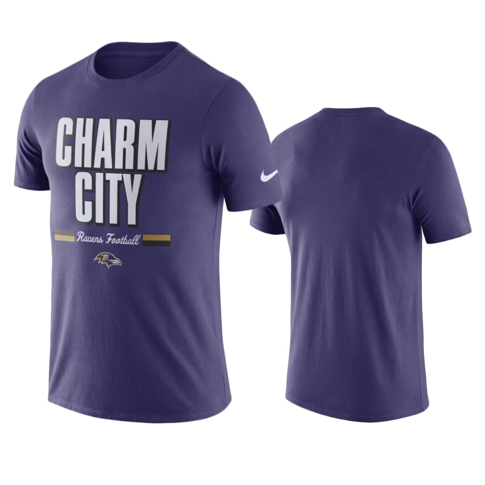men ravens purple charm city t shirt
