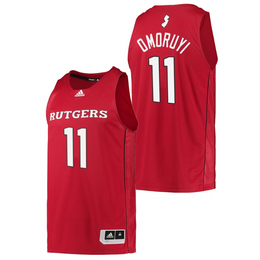 men rutgers scarlet knights clifford omoruyi 2022 college basketball scarlet jersey