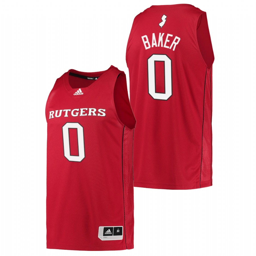 men rutgers scarlet knights geo baker 2022 college basketball scarlet jersey