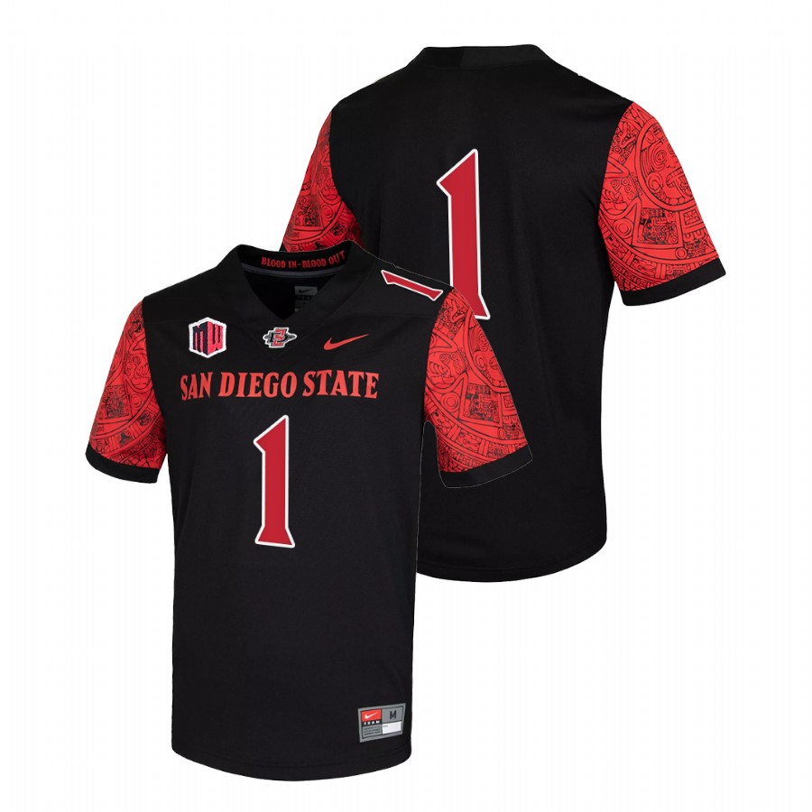 men san diego state aztecs blood in blood out calendar football black jersey