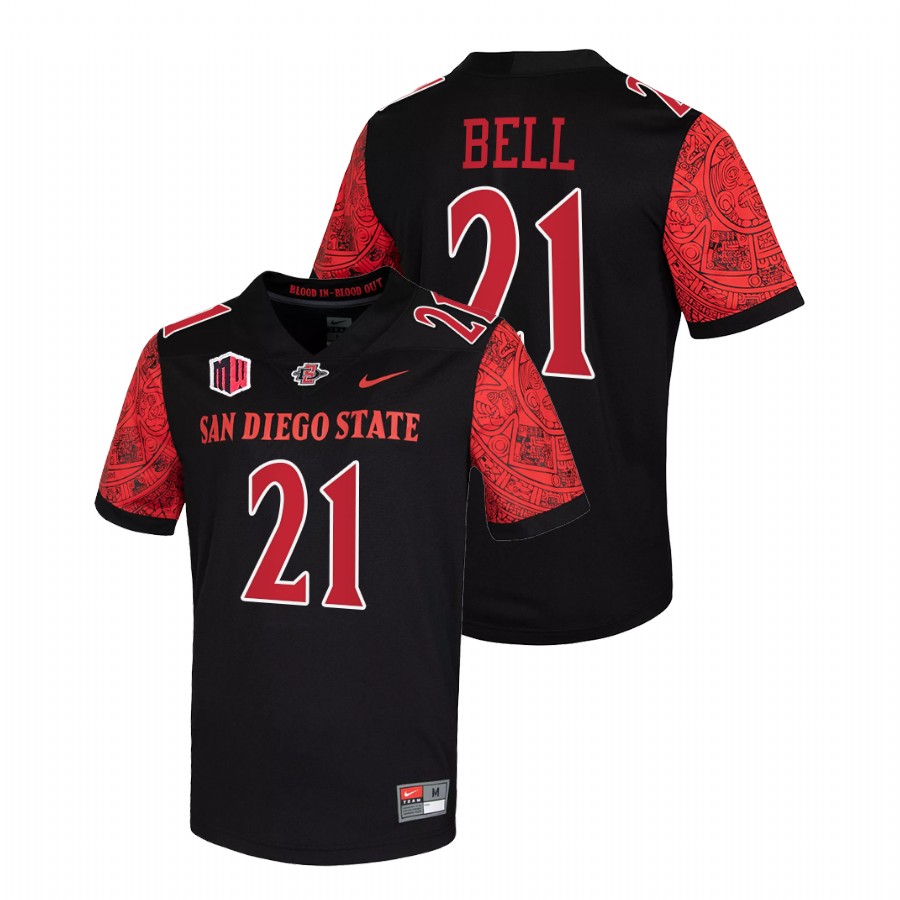 men san diego state aztecs chance bell 2021 22 blood in blood out calendar football black jersey