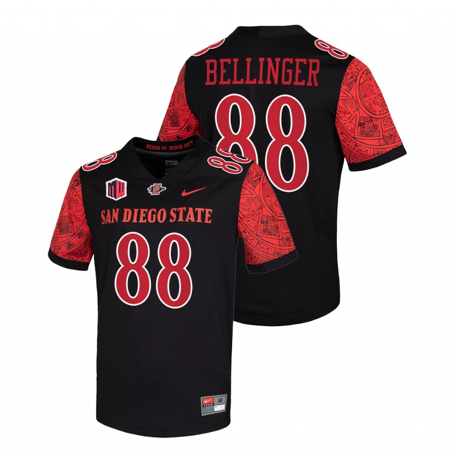 men san diego state aztecs daniel bellinger 2021 22 blood in blood out calendar football black jersey