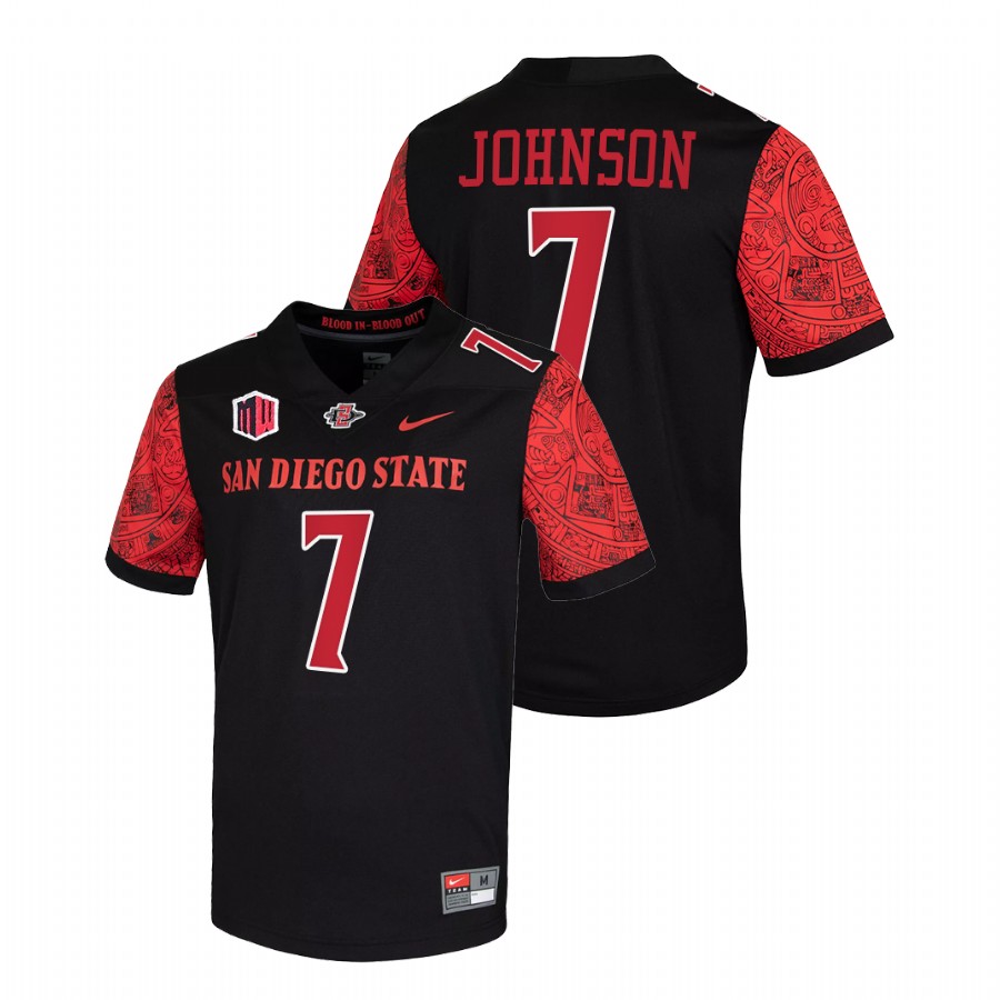 men san diego state aztecs lucas johnson 2021 22 blood in blood out calendar football black jersey