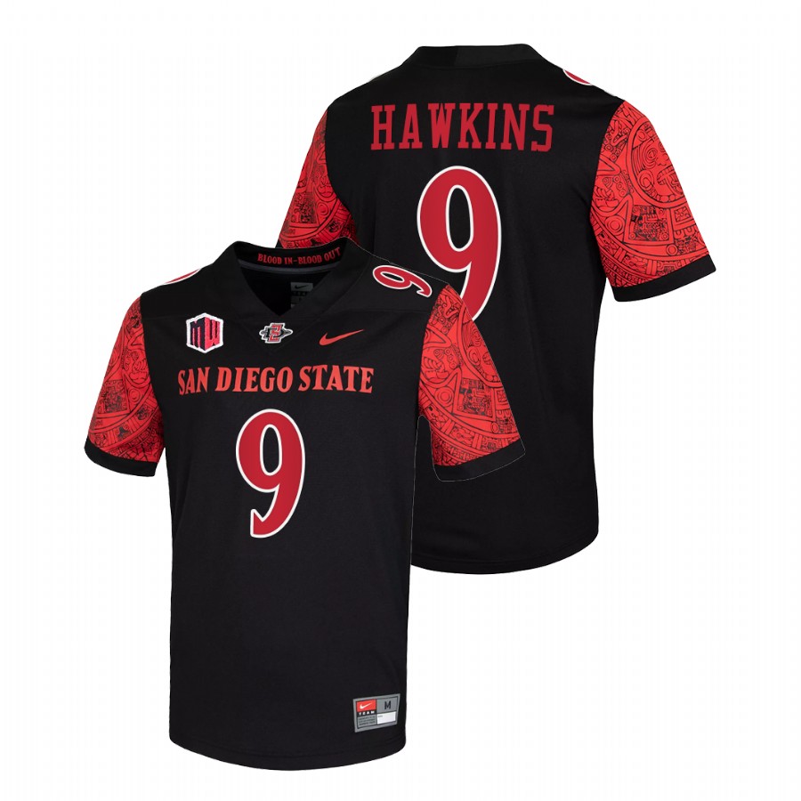 men san diego state aztecs tayler hawkins 2021 22 blood in blood out calendar football black jersey