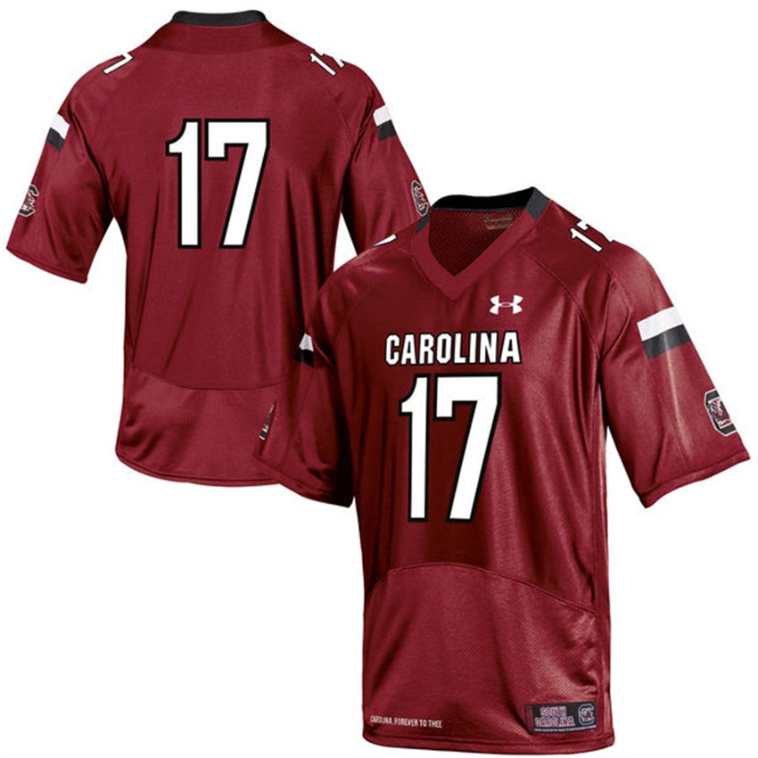 men south carolina gamecocks garnet 17 ncaa premier football jersey