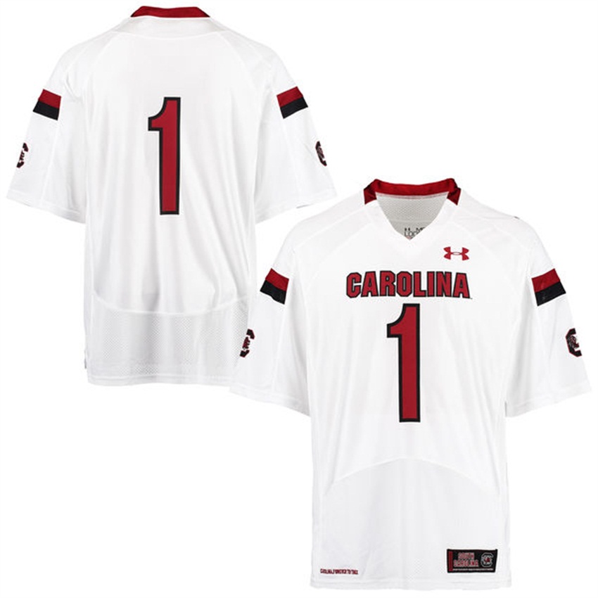 men south carolina gamecocks white 1 ncaa premier football jersey
