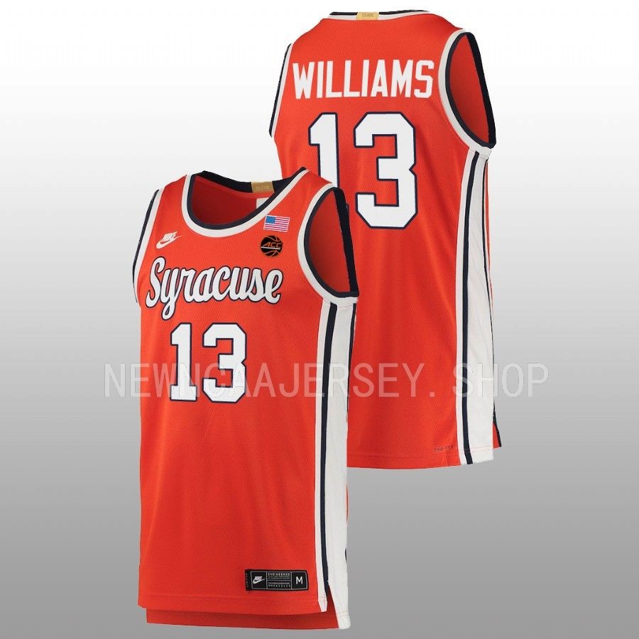 men syracuse orange benny williams 2022 23 limited retro basketball orange jersey