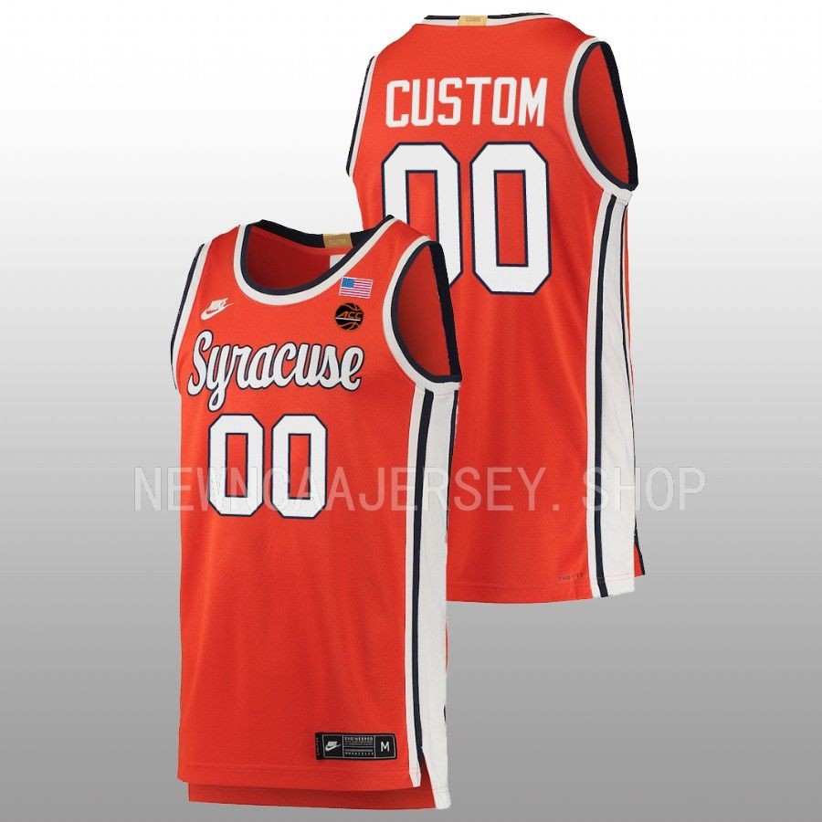 men syracuse orange custom 2022 23 limited retro basketball orange jersey