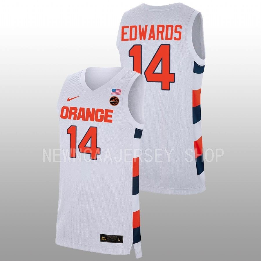 men syracuse orange jesse edwards 2022 23 replica college basketball white jersey
