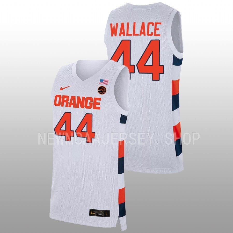 men syracuse orange john wallace replica college basketball white jersey