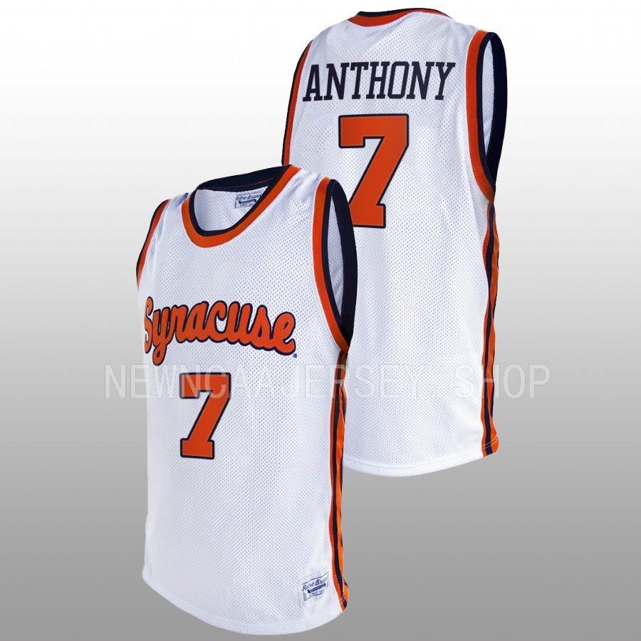 men syracuse orange kiyan anthony class of 2025 retro basketball white jersey