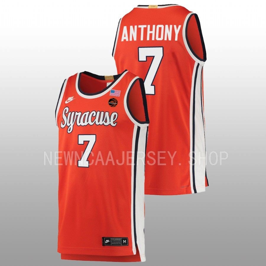 men syracuse orange kiyan anthony limited retro basketball orange jersey