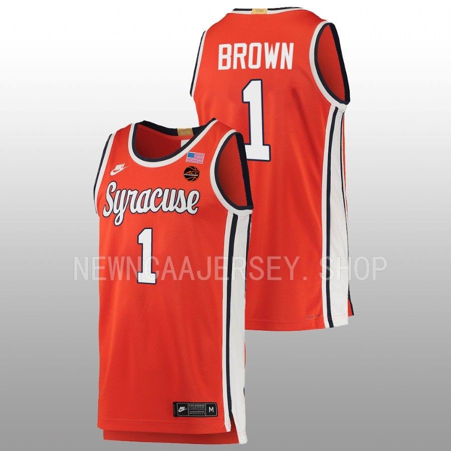 men syracuse orange maliq brown 2022 23 limited retro basketball orange jersey