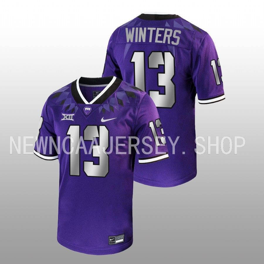 men tcu horned frogs dee winters 2022 23 football untouchable game purple jersey