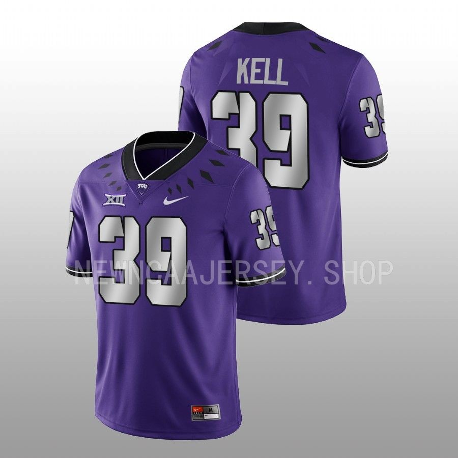men tcu horned frogs griffin kell 2022 game untouchable football purple jersey