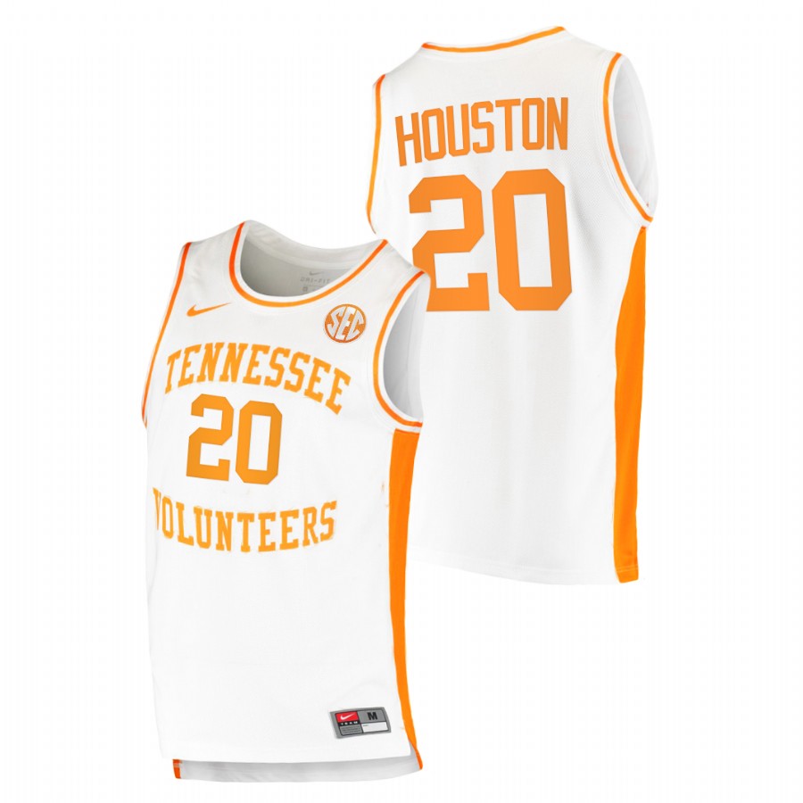 men tennessee volunteers allan houston 2021 college basketball retired number white jersey