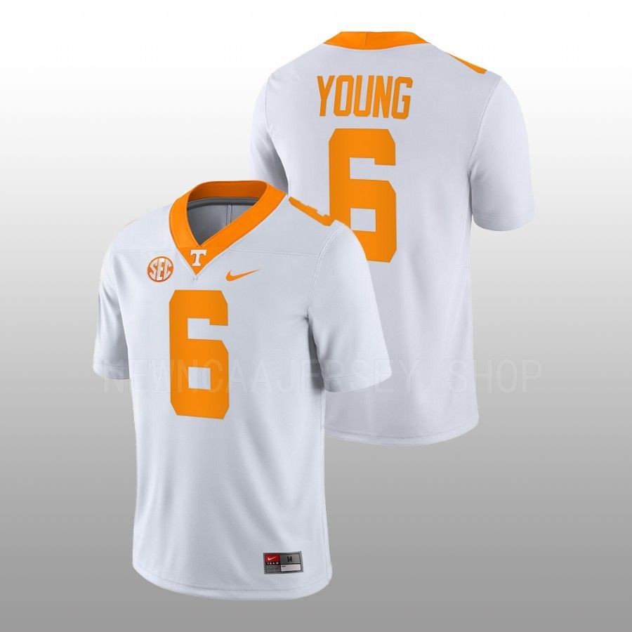 men tennessee volunteers byron young nil replicaame college football white jersey