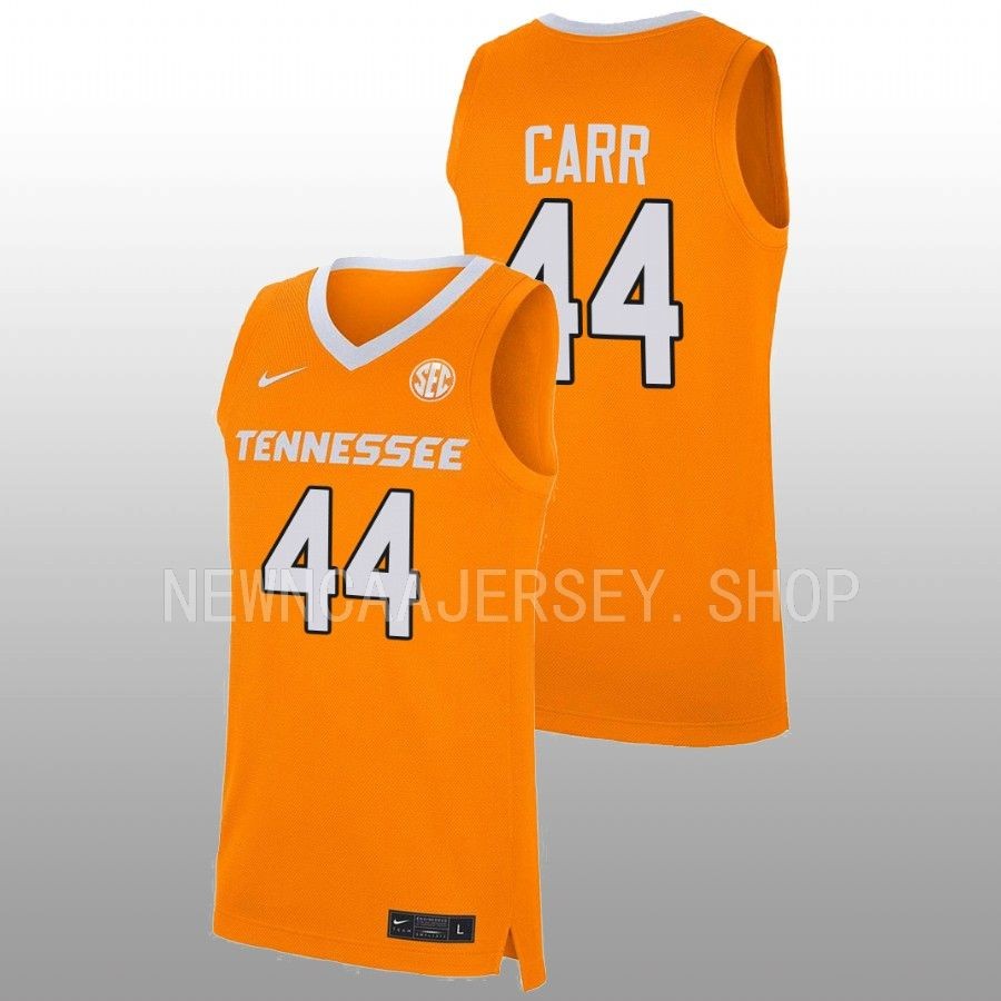 men tennessee volunteers cameron carr 2022 23 replica basketball orange jersey